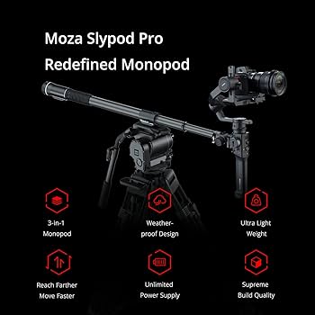 Amazon | MOZA Slypod Pro 電動 一脚 5軸カメラスライダー 13Lb 垂直