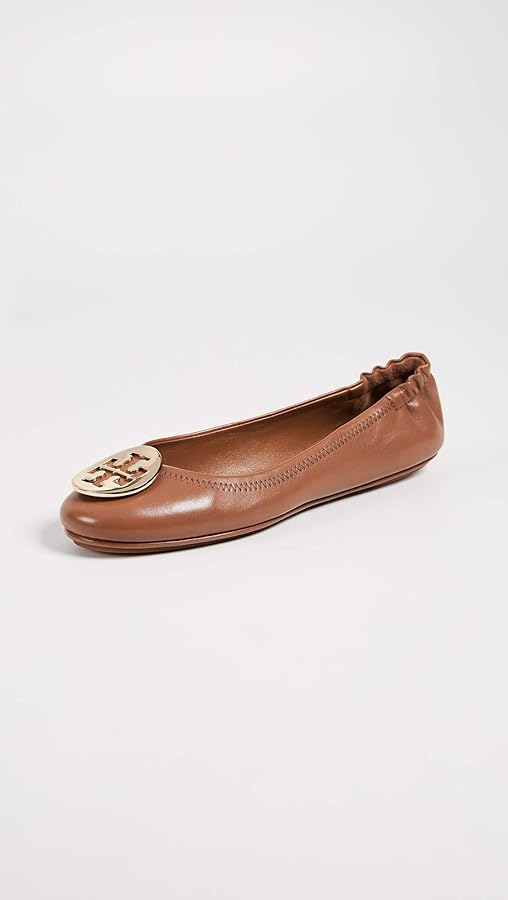 Amazon.com | Tory Burch Minnie Leather Travel Ballet Flats (6
