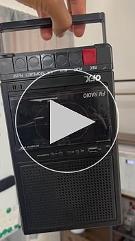 Amazon.com: QFX RETRO-39 Portable Shoebox Cassette Tape Recorder