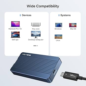 Amazon.com: ACASIS 40Gbps M.2 NVMe SSD Enclosure, TBU 405 for M1