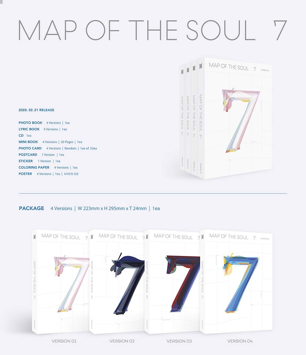 Amazon.co.jp: 防弾少年団 - MAP OF THE SOUL : 7 [1+2+3+4 ver. SET