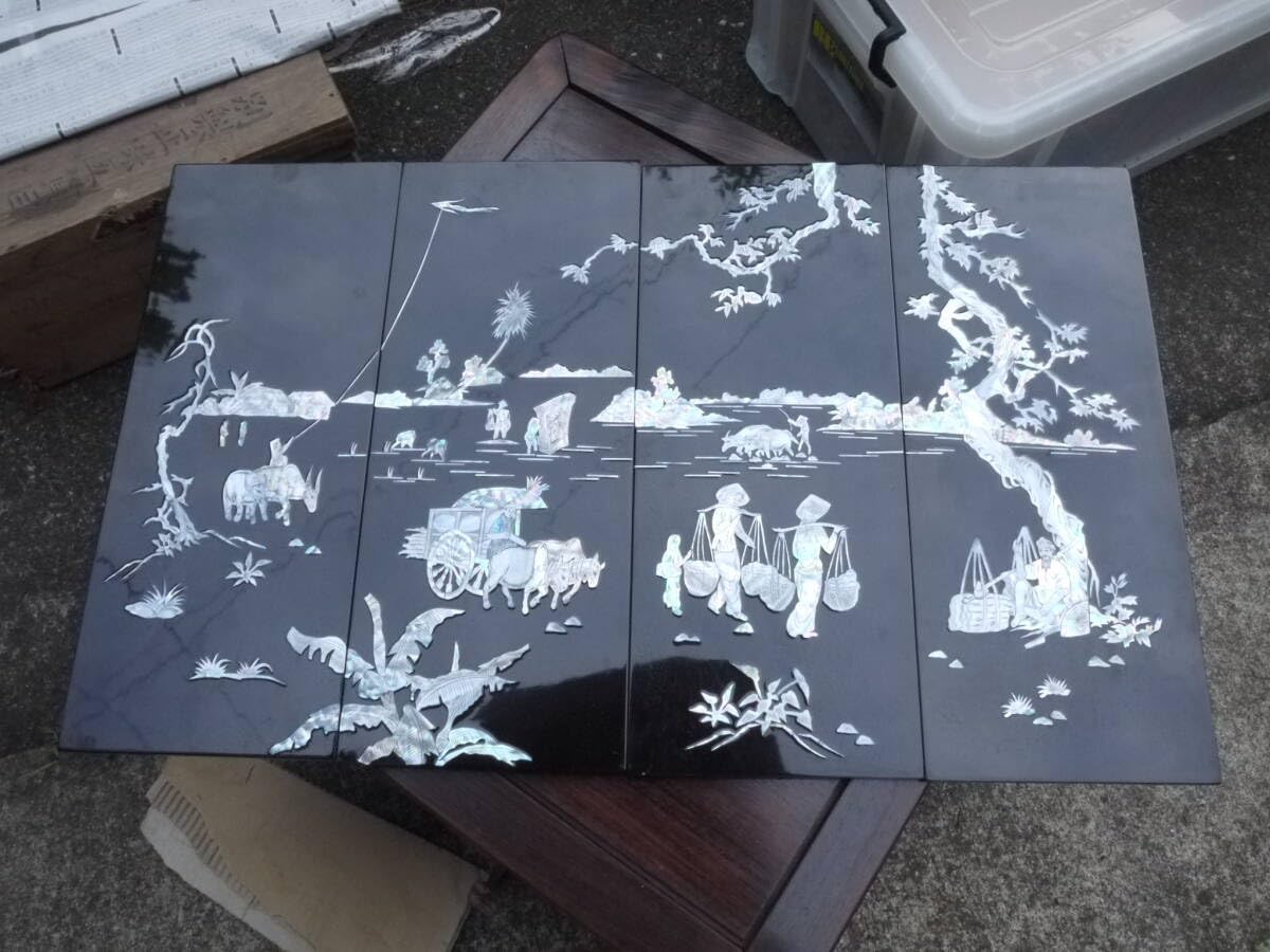 Amazon.co.jp: 【4Jun16】螺鈿細工壁掛け壁飾りインテリアブラック