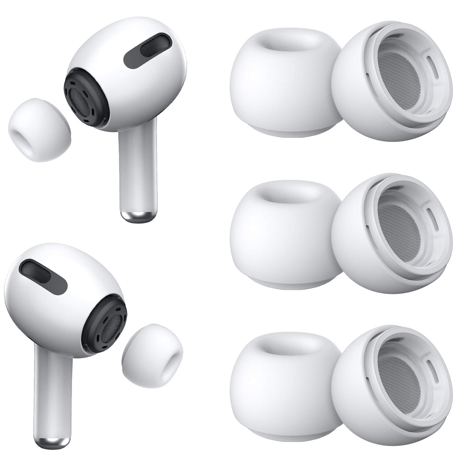 3 Pairs Replacement Ear Tips for AirPods Pro & Pro 2nd Gen with