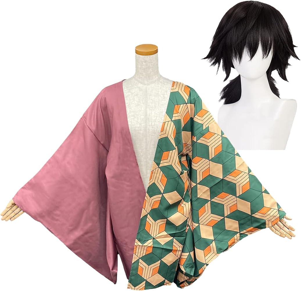 Amazon.co.jp: [milky time] 鬼滅の刃 冨岡 義勇 ウィッグ＋羽織