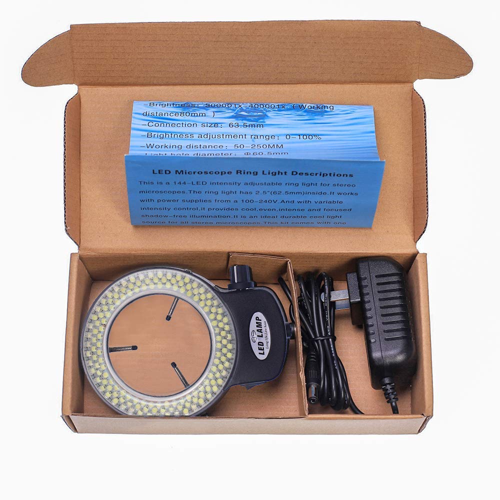 Amazon.com: LED-144-ZK Black Adjustable 144 LED Ring Light