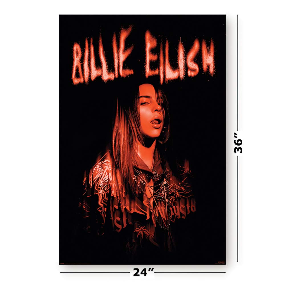 Amazon.com: Billie Eilish - Music Poster (Sparks - Black & Red