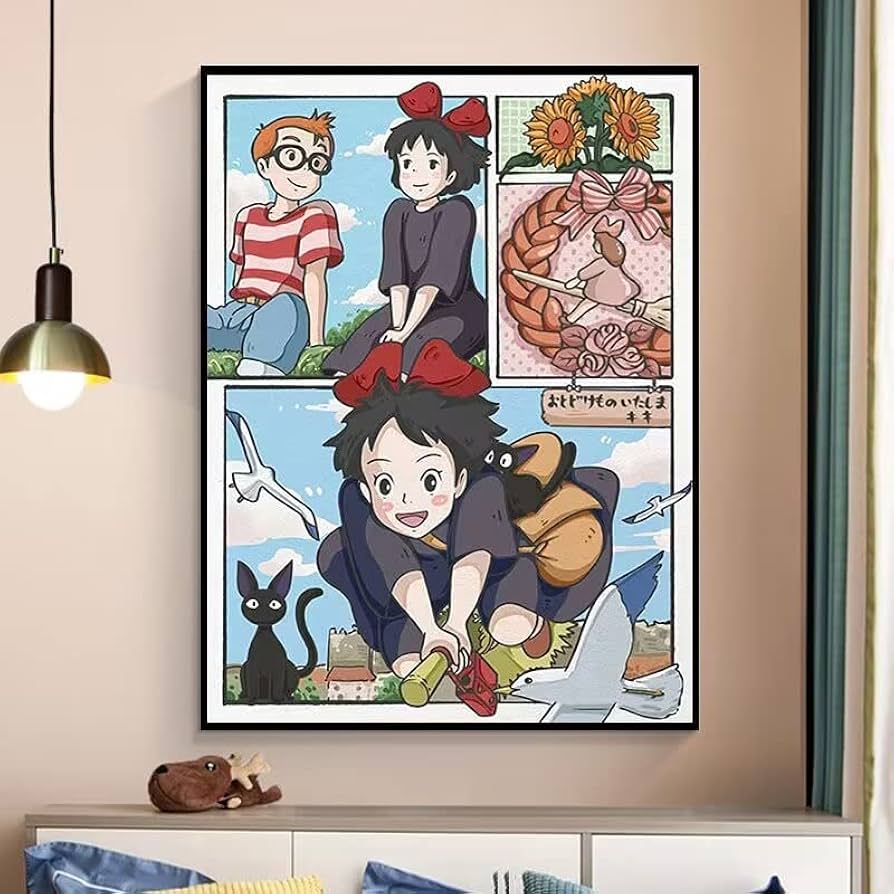 Amazon.co.jp: Xmmxqiao ダイヤモンドアート キット 魔女の宅急便