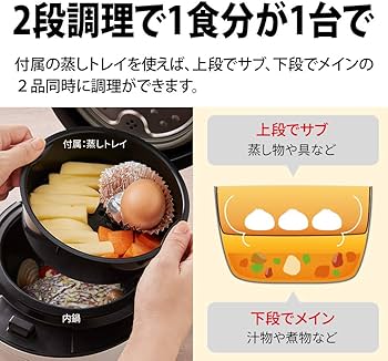 Amazon | シャープ ヘルシオ ホットクック 電気調理鍋 無水鍋 1.0L 1~2