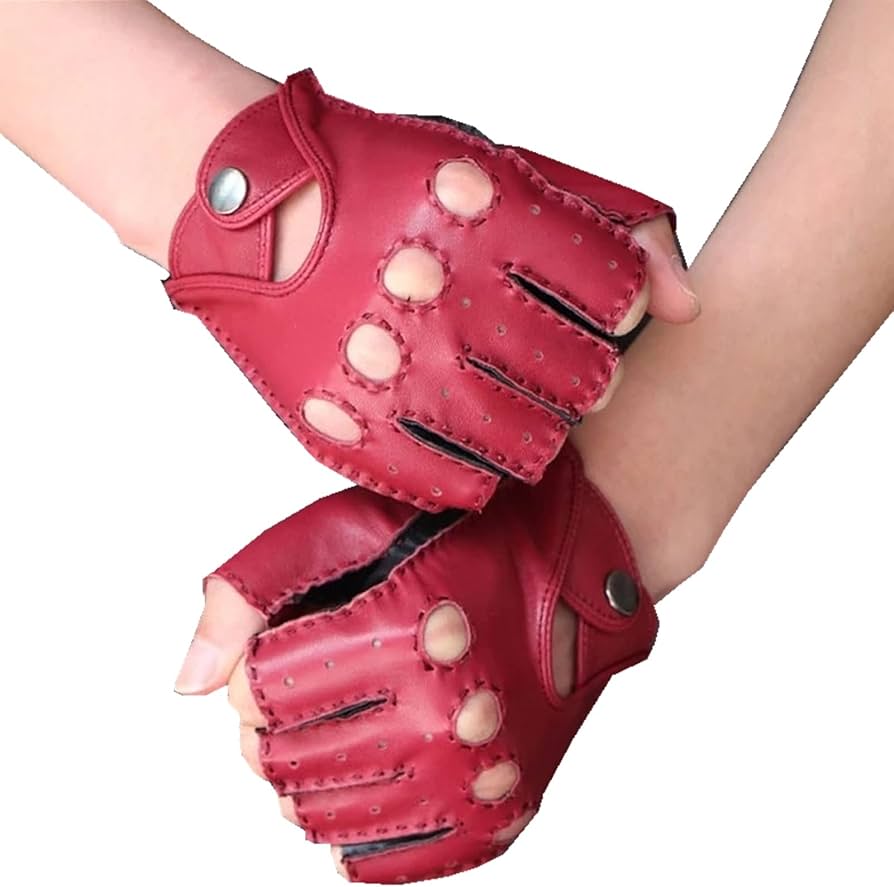 Amazon.co.jp: レザー グローブ 手袋 半指 革製の手袋メンズフィンガー