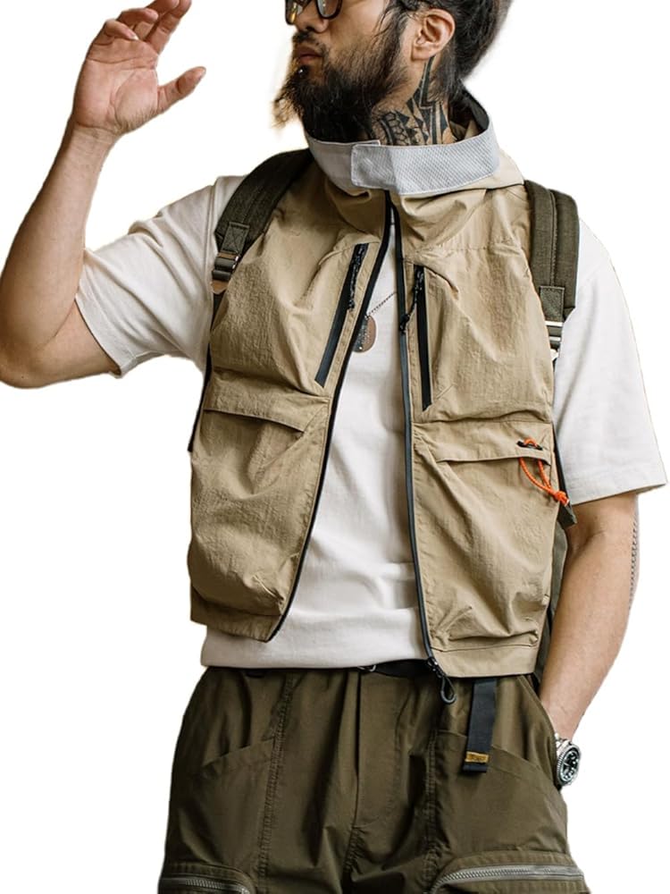 Amazon | [hurtbasuketto] 機能ベスト メンズ ワークベスト マルチ