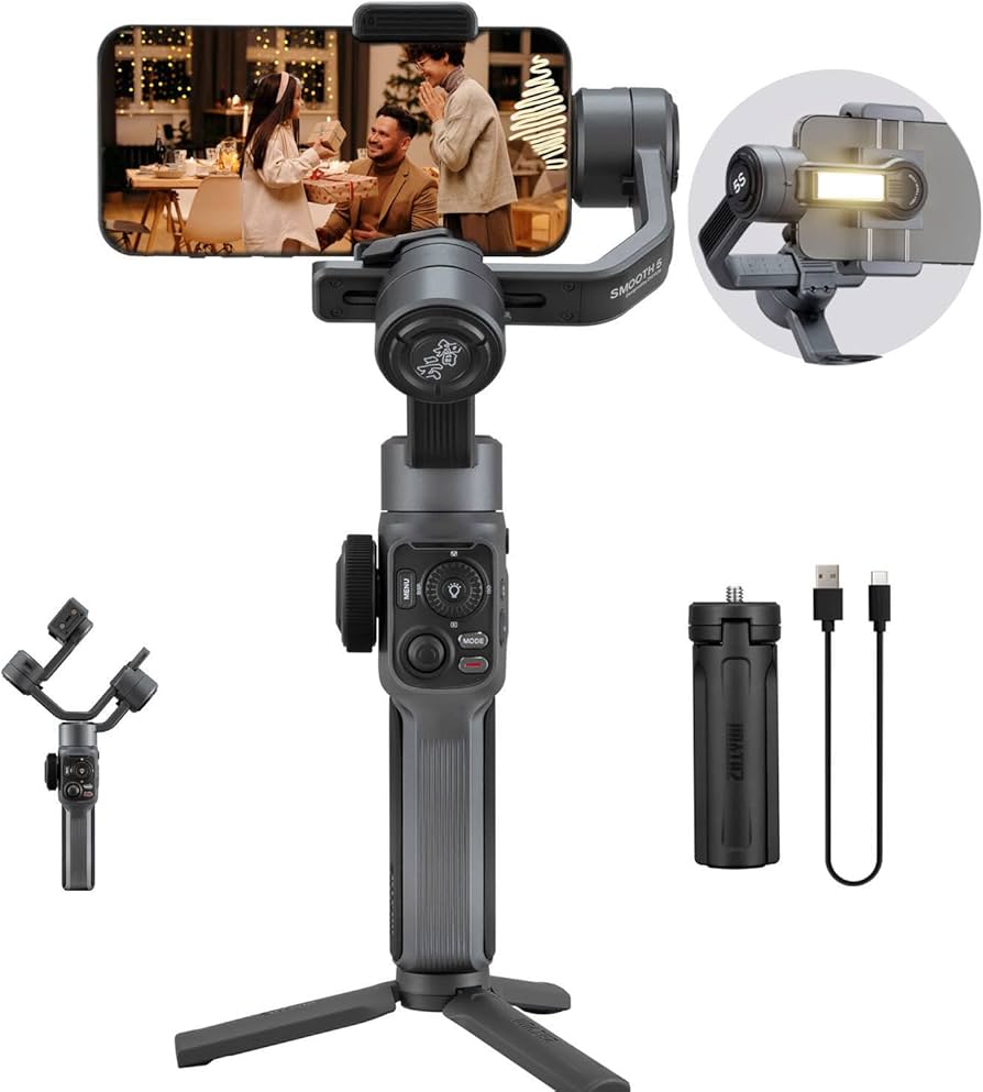 Amazon.com: Zhiyun Smooth 5S Smartphone Gimbal Stabilizer 3-Axis