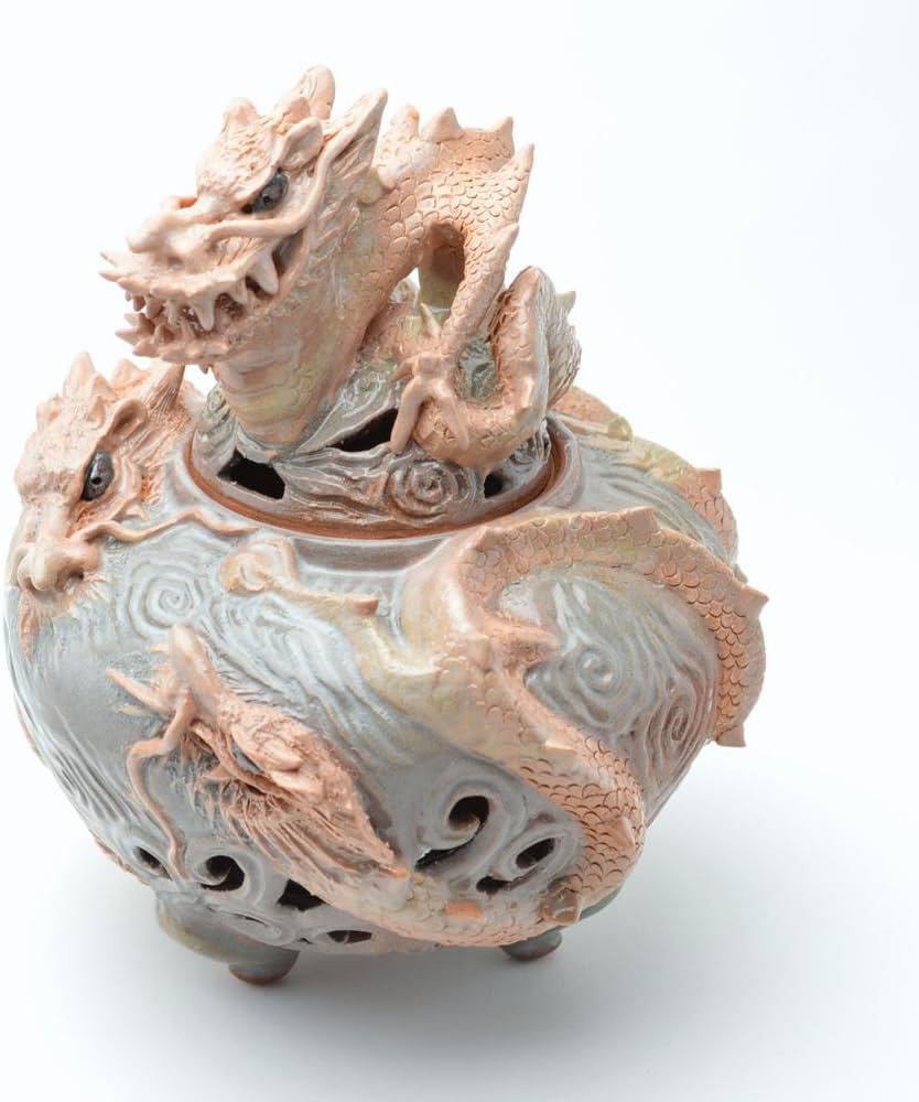 Amazon｜萩焼（はぎやき） 龍香炉 【古谷開真作】｜仏壇用香炉