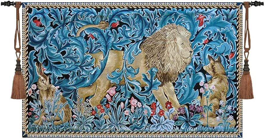 Amazon.com: Aubelin Tapestry William Morris Lion Fine Art Tapestry