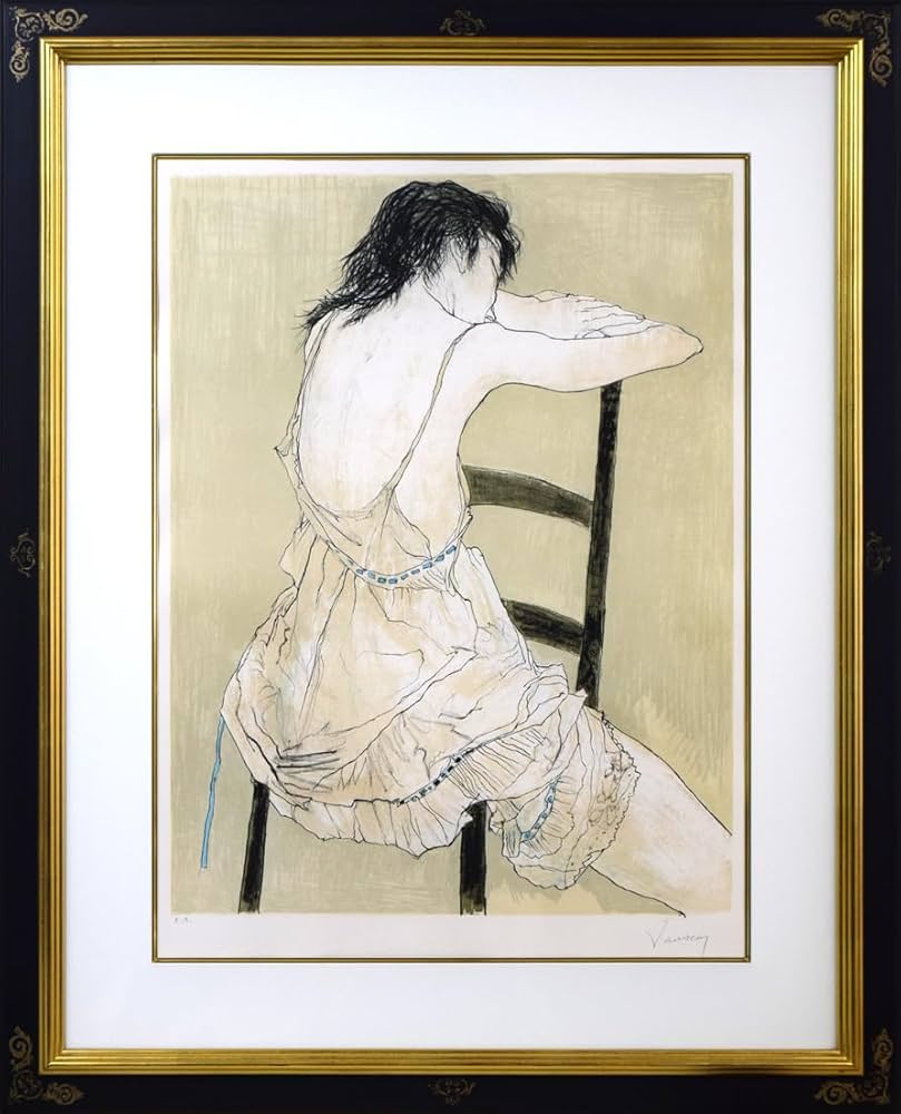 ジャンセン リトグラフ 麦わら帽子の少女 激レア