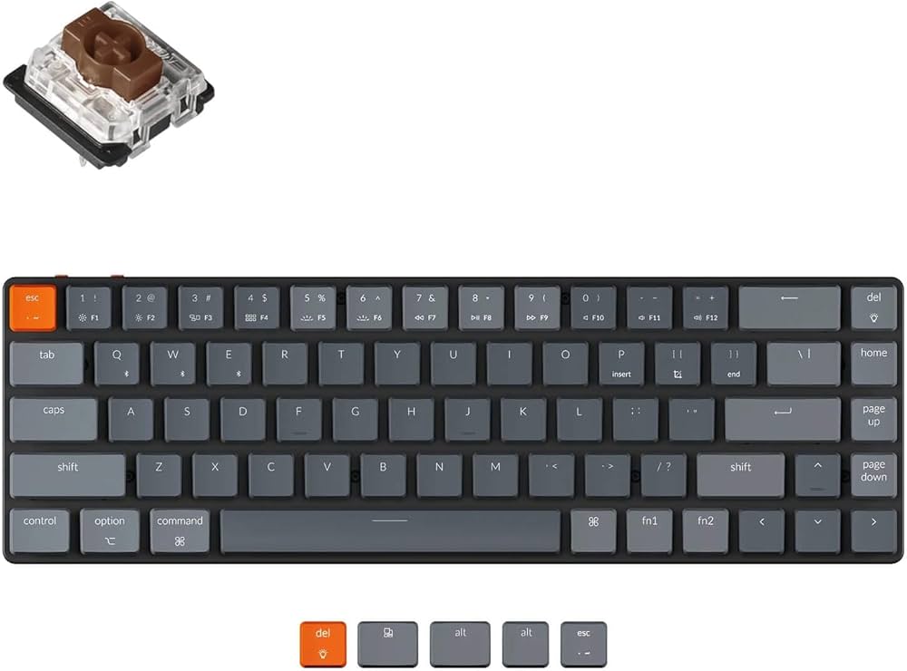 Keychron K7 Wireless Mechanical Keyboard, Bluetooth/USB-C Keyboard