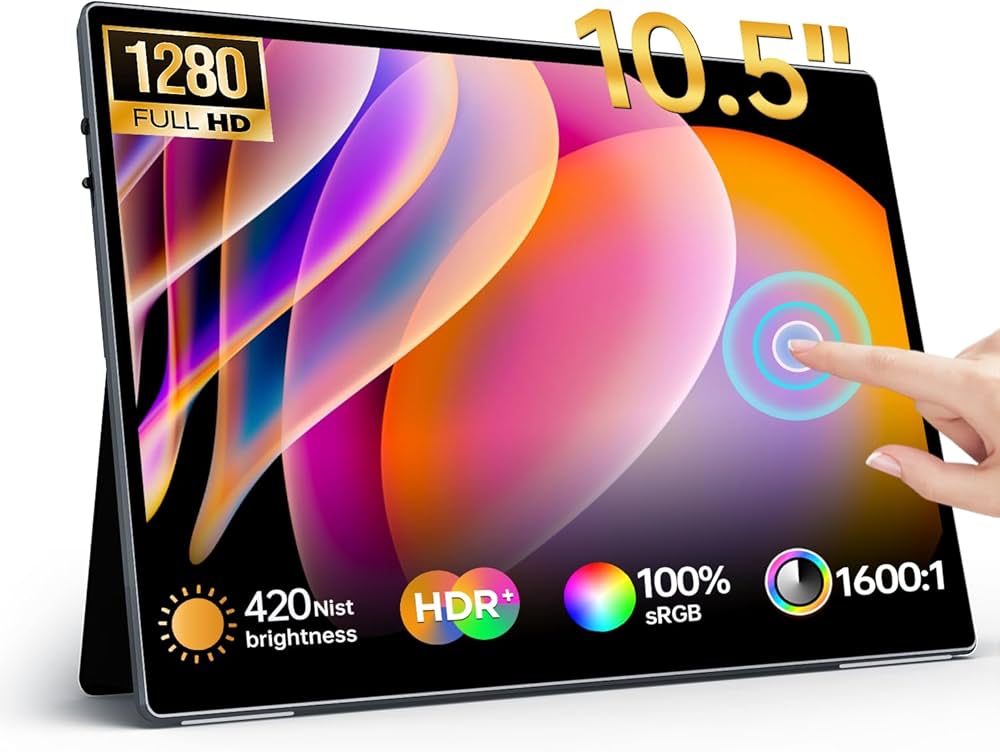 Amazon.co.jp: モバイルモニター 10.5インチ タッチパネル 1920*1280 3