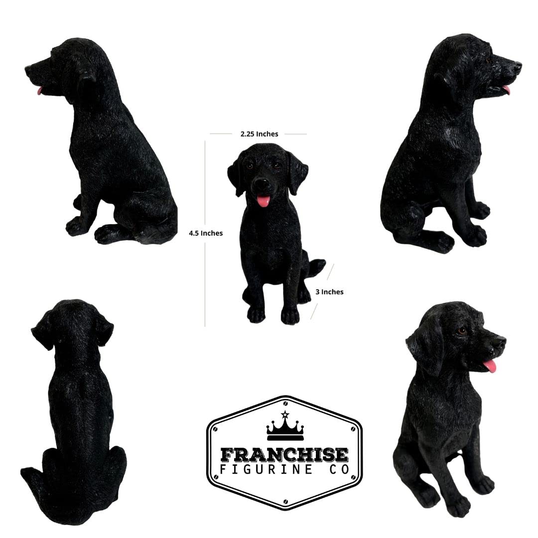 Amazon.co.jp: ブラックラブラドールレトリバー 置物 座っている犬の