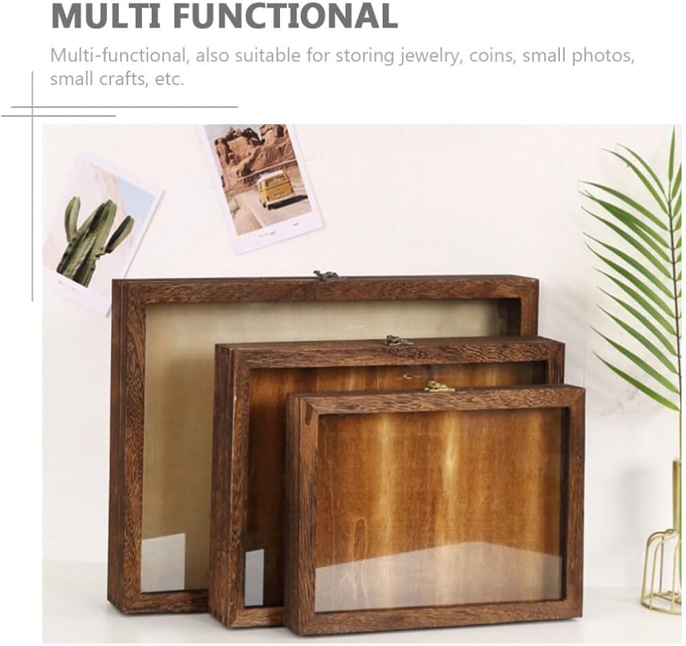 Amazon.co.jp: SEWACC 標本ケース 木製 標本箱 透明窓付き ジュエリー