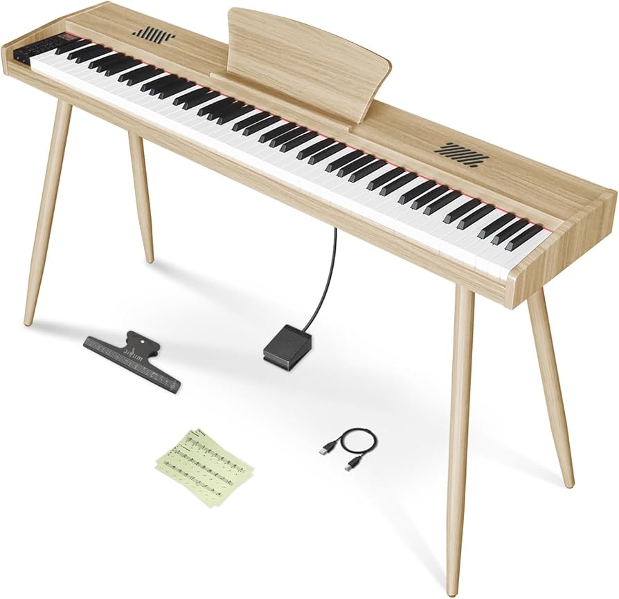 Amazon.co.jp: 【新木製モデル 家具調ピアノ】Longeye ロンアイ 電子
