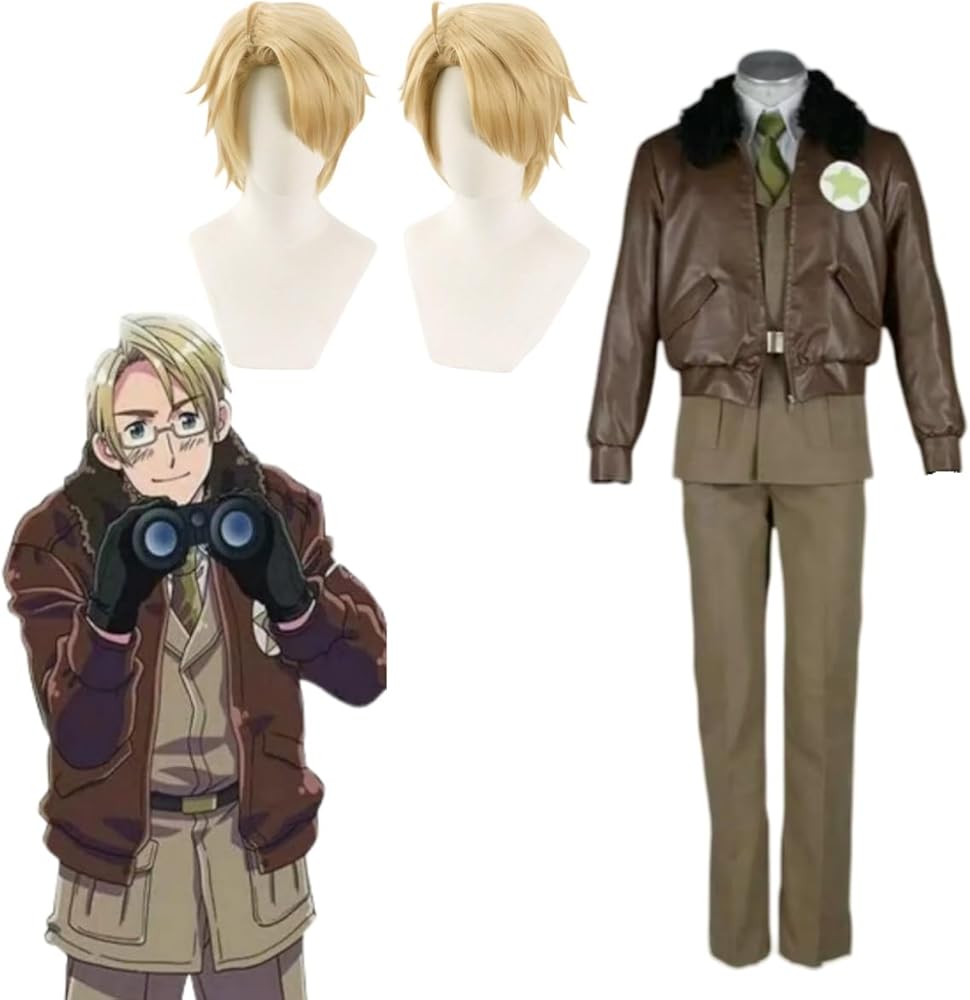 Amazon.co.jp: [NUYHHDS] ヘタリア アメリカ コスプレ衣装 ウイッグ