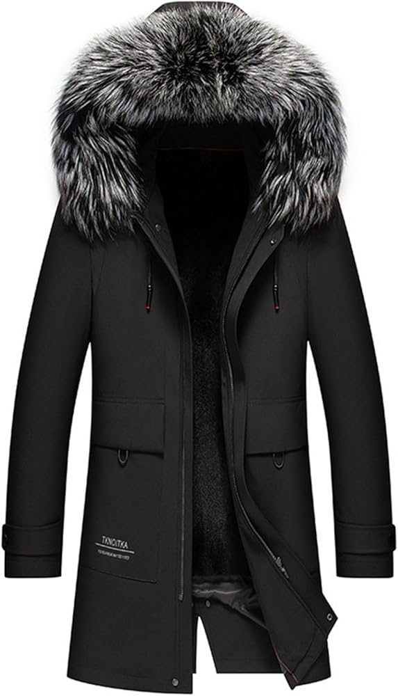 Amazon | [Taopagii] モッズコート メンズ ロング フォックスファー襟