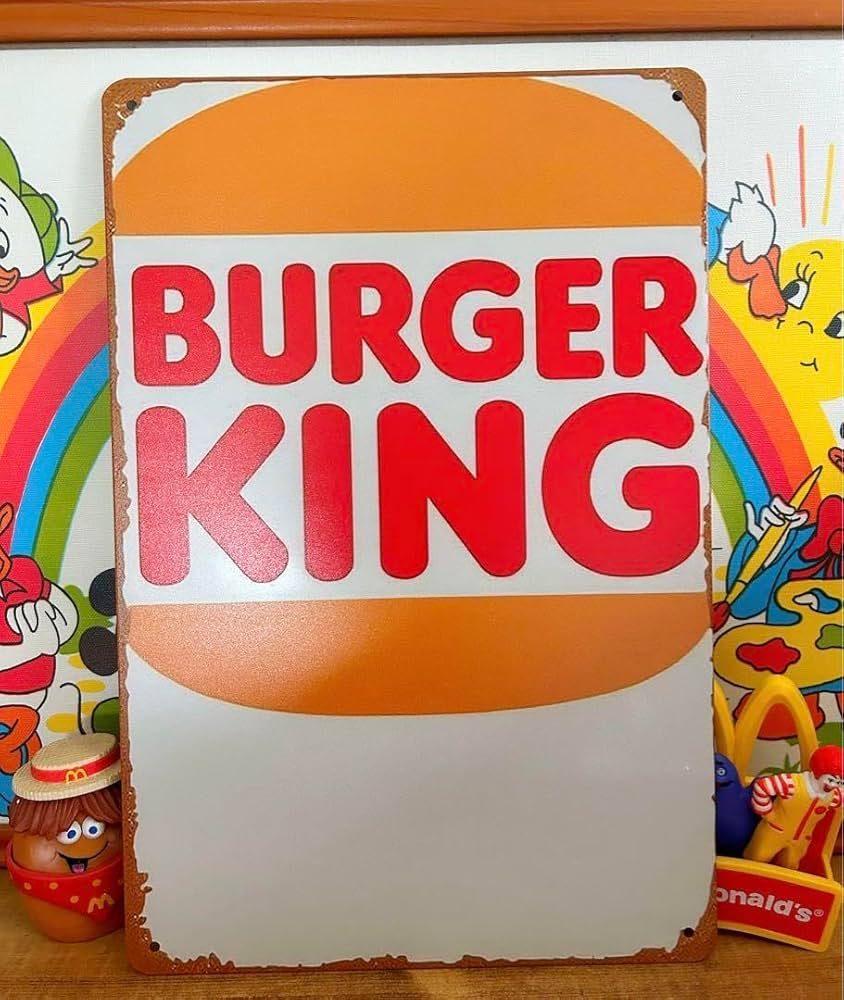 Amazon.co.jp: バーガーキング② BURGER KING ブリキ看板 アメリカン
