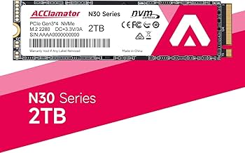 Amazon.co.jp: Acclamator SSD 2TB PCle Gen3x4 NVMe M.2 2280