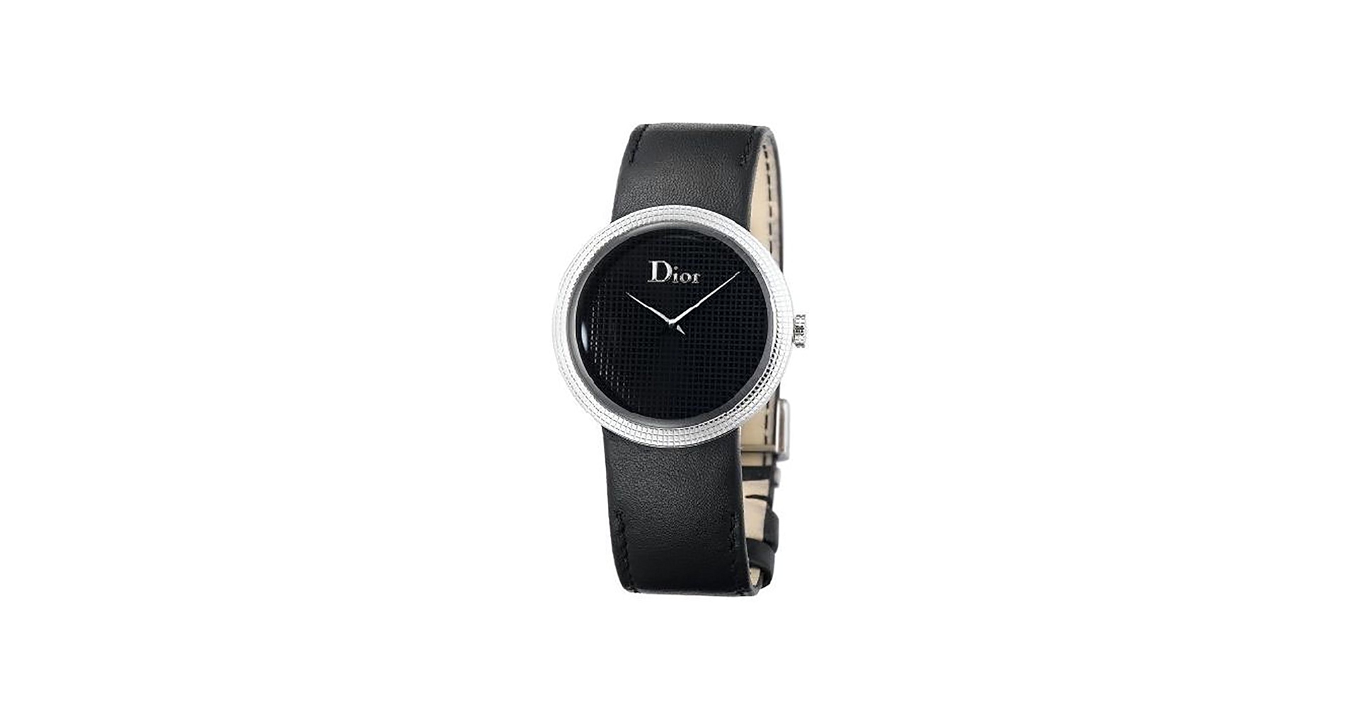 Christian Dior Women's Black Leather Strap Watch #CD042110A001