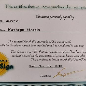 Amazon.co.jp: キャスリンモリス直筆サイン入り超大型写真‥コールド