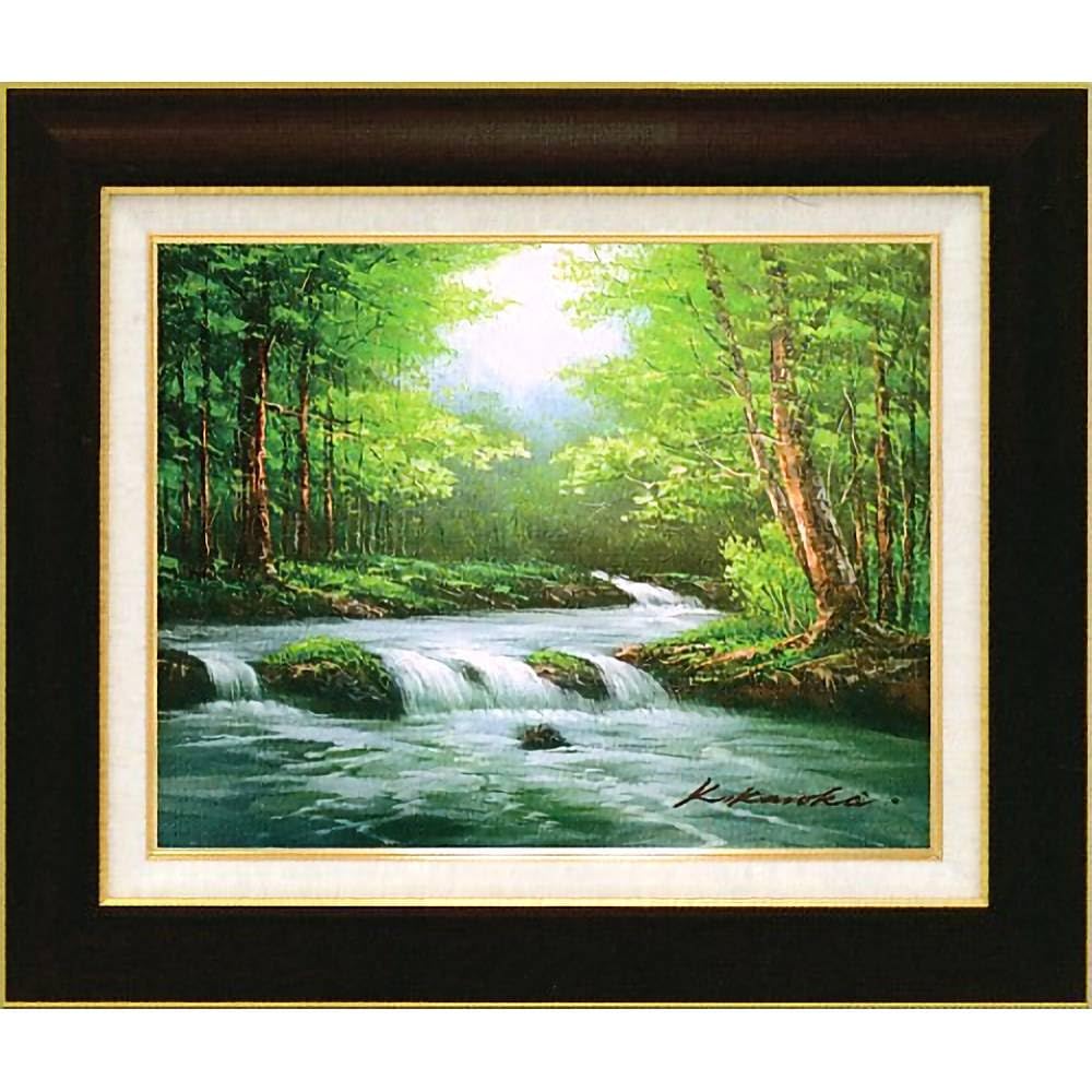 Amazon.co.jp: 黒木啓 奥入瀬1 F6号 受注制作 油彩画 油絵 風景画