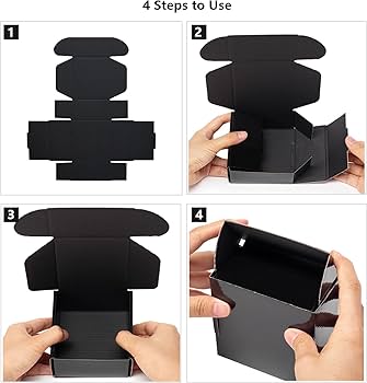 Timirog Black Shipping Boxes 11 1/8 x 8 5/8 x 2