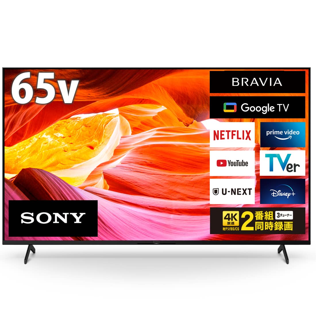 Amazon | ソニー 65V型 4K 液晶 テレビ ブラビア KJ-65X80WK Google TV
