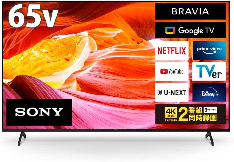 Amazon | ソニー 65V型 4K 液晶 テレビ ブラビア KJ-65X80WK Google TV