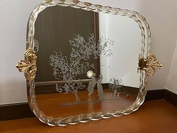 Amazon.co.jp: ベネチアンガラス ムラーノ ミラートレイ ムラーノ