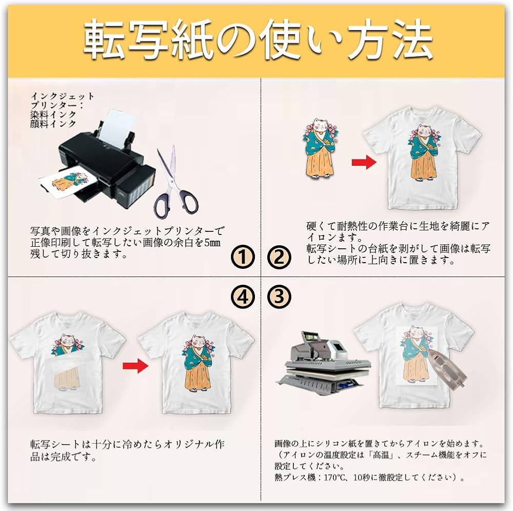 Amazon | TransOurDream 真正の転写シート アイロンプリントシート2.0