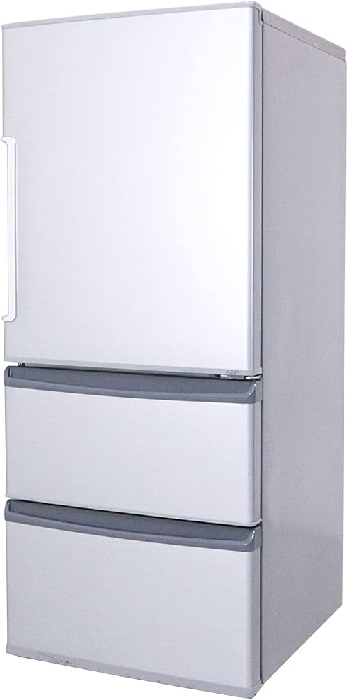 828 アクア 3ドア冷蔵庫 右開き シルバー コンパクトデザイン 二人