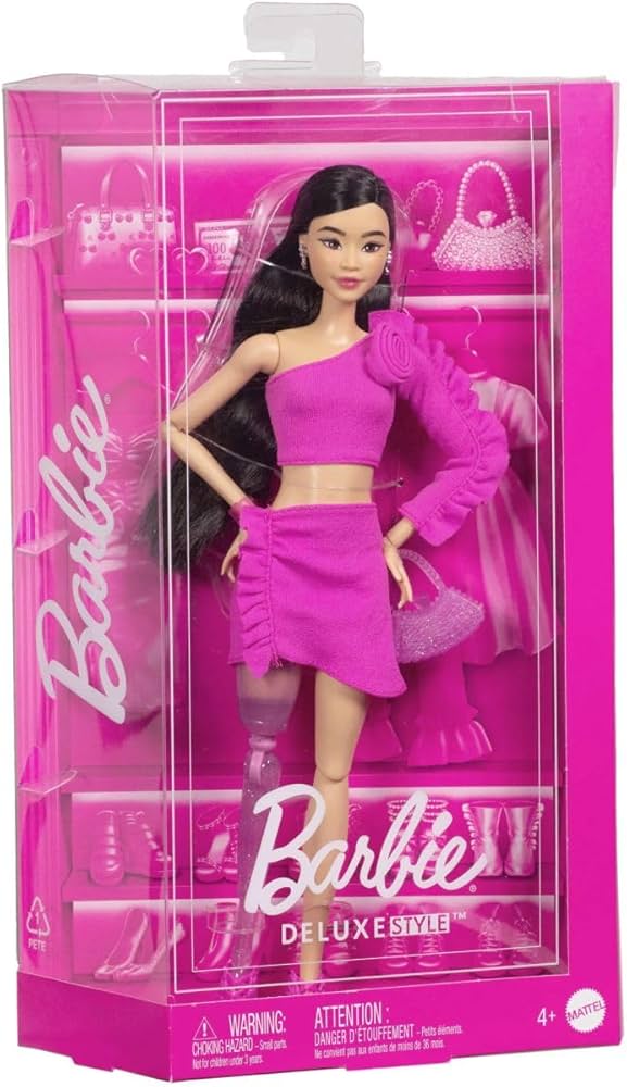 Amazon.com: Barbie Deluxe Style Doll #2 in Barbiecore Outfit