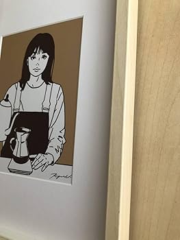 Amazon.co.jp: kj額装品 KYNE イラスト A4額入り 印刷サイン ポスター