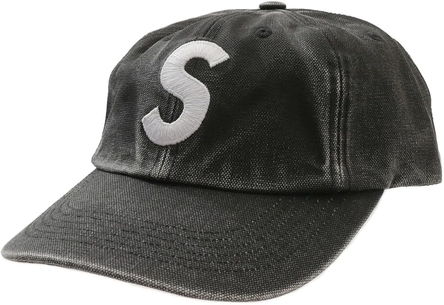 Amazon.co.jp: Supreme Pigment Canvas S Logo 6-Panel Cap, Black