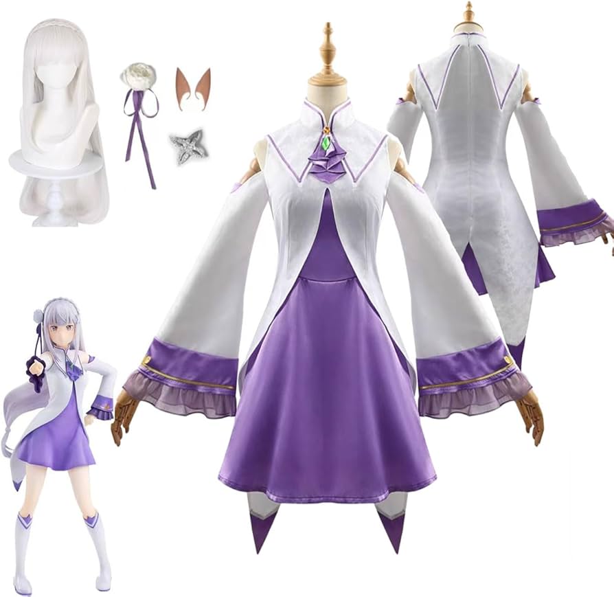 Amazon.co.jp: リゼロ エミリア コスプレ衣装 Re ゼロから始める異世界