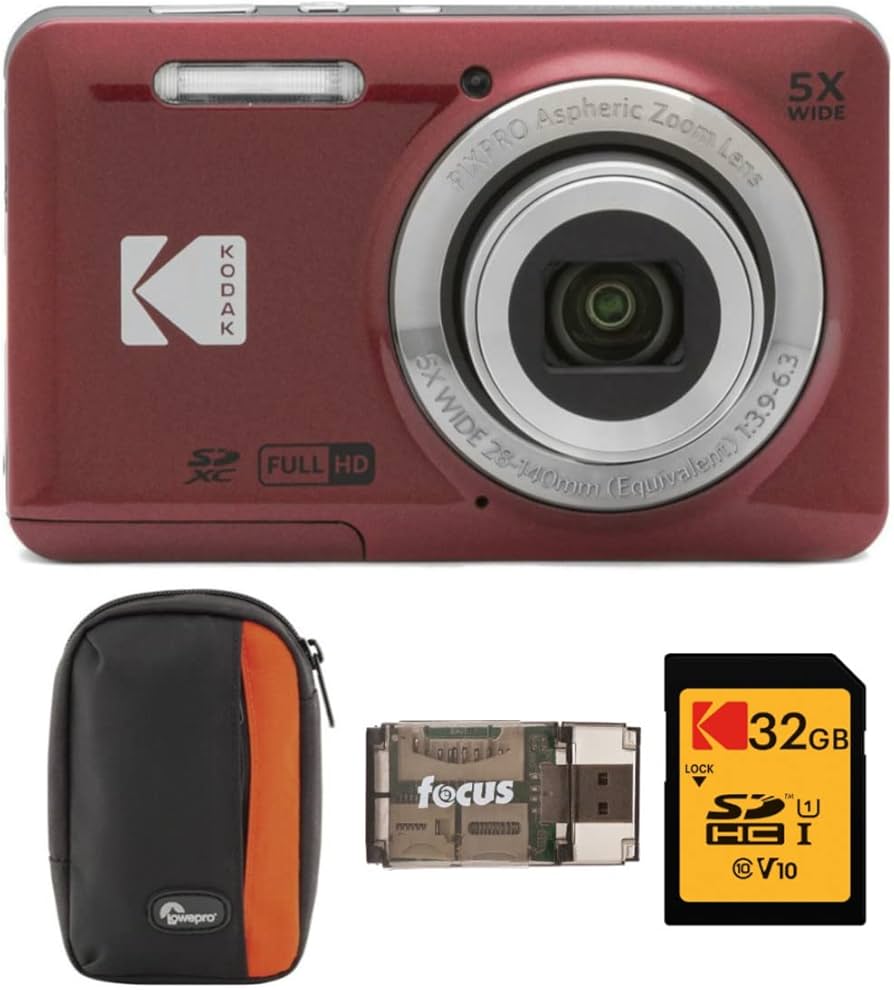Amazon.com : Kodak PIXPRO Friendly Zoom FZ55 Digital Camera (Red