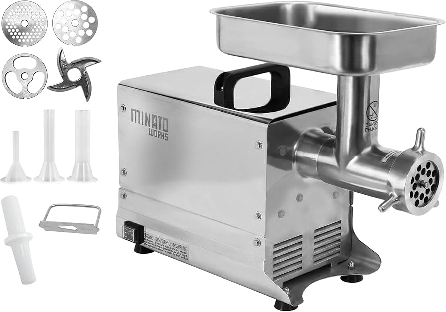 Amazon | ミナトワークス 業務用 ステンレス製 電動ミンサー PMM-12F