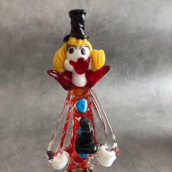 ☆ゆきみだいふく☆】レア！MURANO☆フロストガラス ピエロ人形 置物