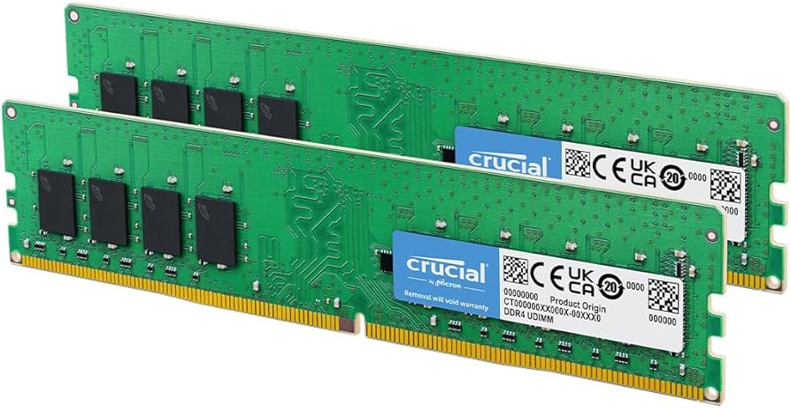 Crucial RAM 32GB Kit (2x16GB) DDR4 3200MHz CL22 (or 2933MHz or