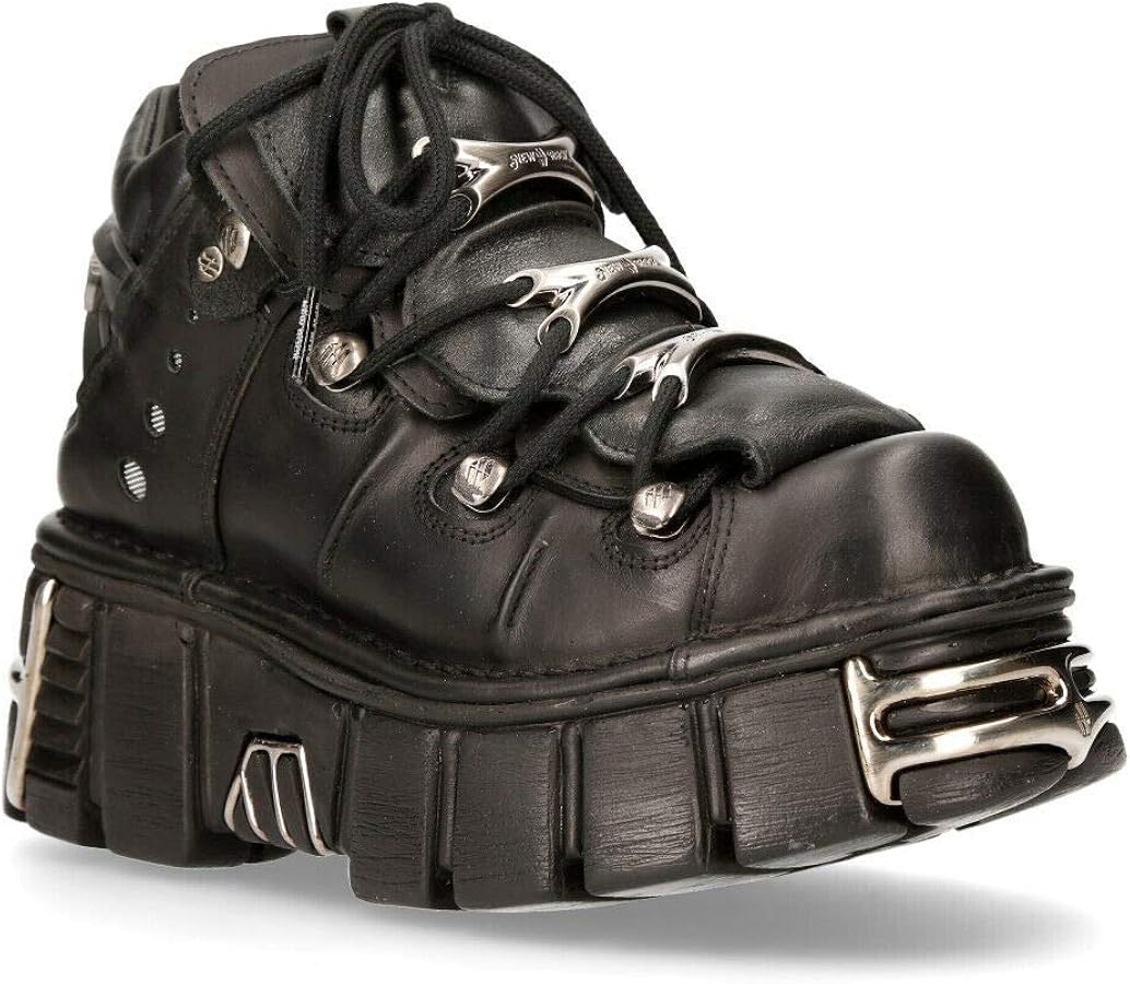 Amazon.com | New Rock 106-S1 Unisex Metallic Black Gothic Classic