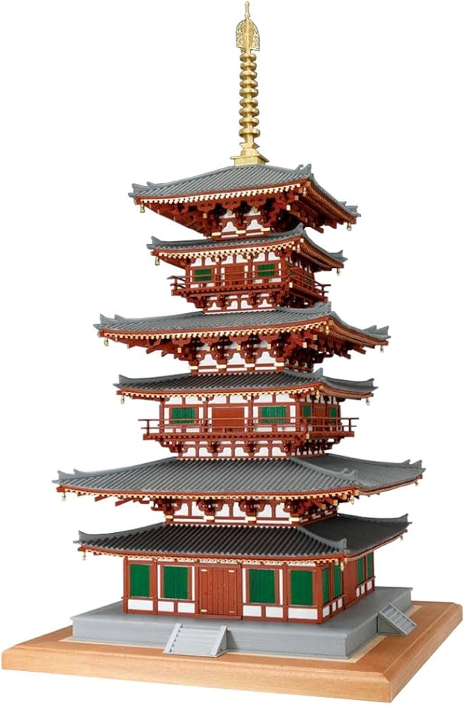 Amazon | ウッディジョー 1/75 薬師寺 西塔 木製模型 組み立てキット