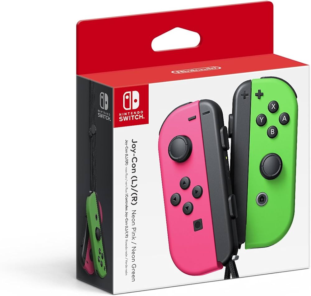 Amazon.com: Nintendo Joy-Con (L/R) - Neon Pink/Neon Green : Video