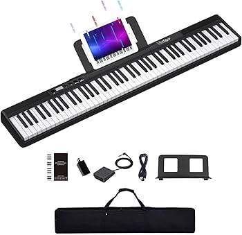 Amazon | Veetop 電子ピアノ 88鍵盤 充電式 キーボード ピアノ 88鍵盤
