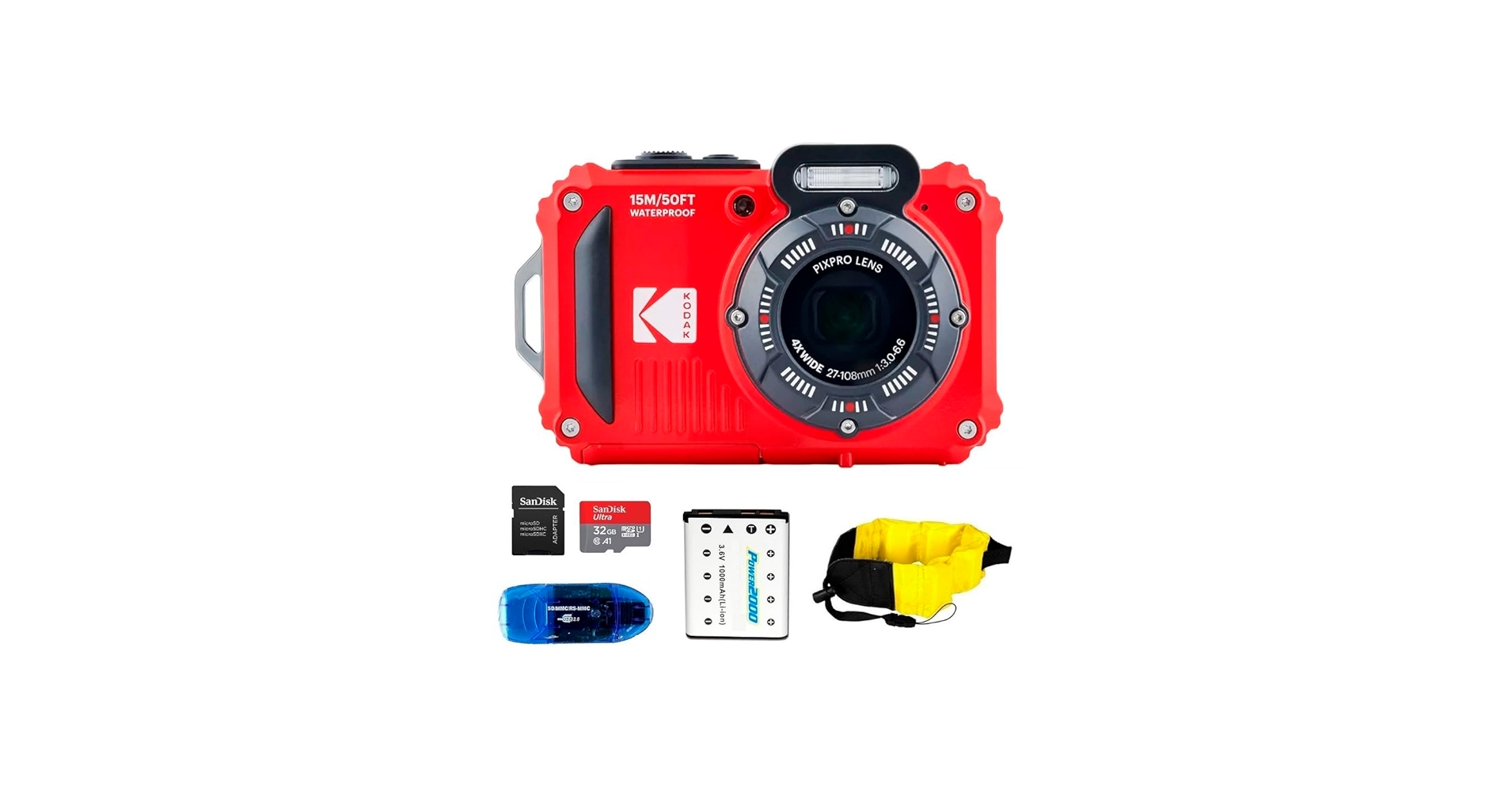 Amazon.com : KODAK PIXPRO WPZ2 Waterproof Digital Camera Bundle