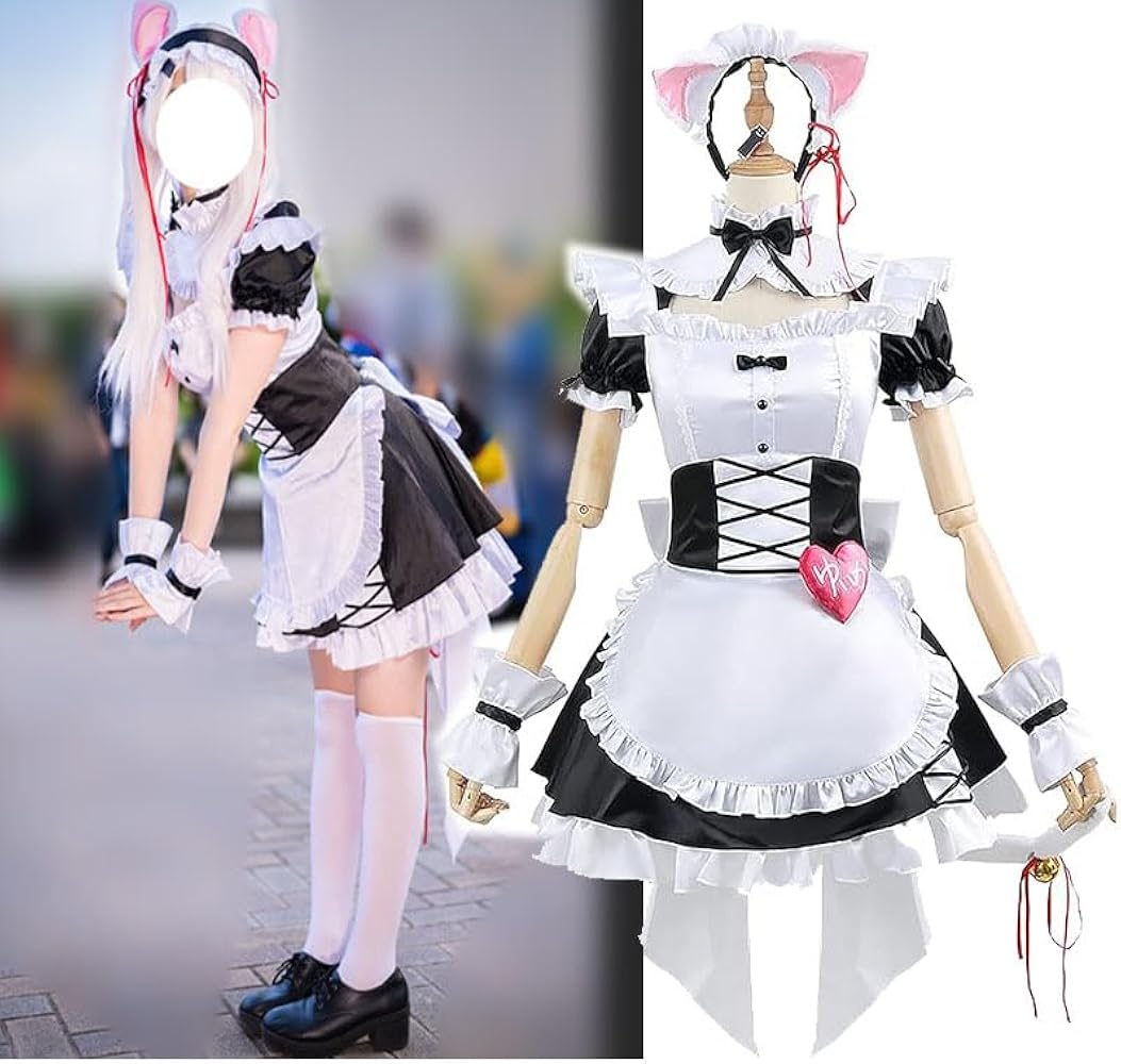 Amazon.co.jp: [魔法COS屋]椎名唯華 コスプレ メイド服 しいなゆいか